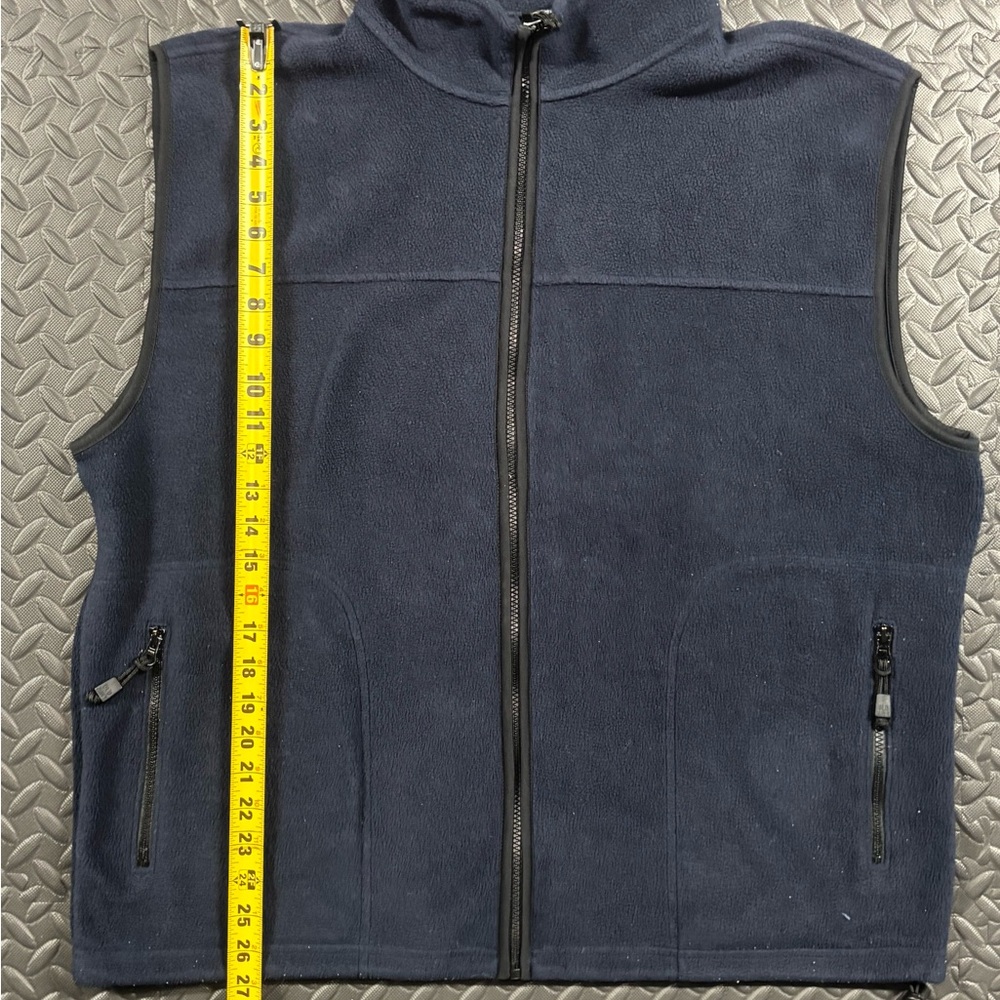 Old Navy Navy Blue Fleece Zip Vest XXL Full Zip Pockets - Picture 8 of 9
